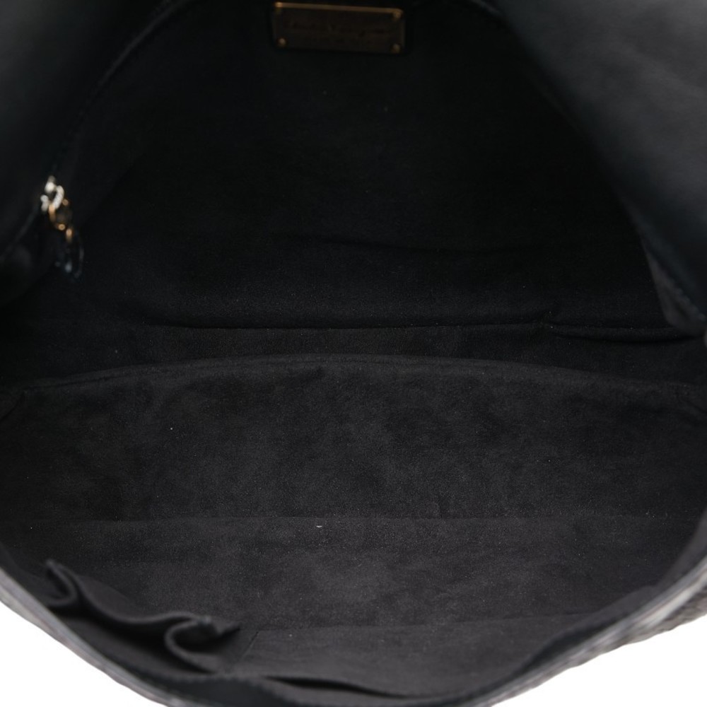 Salvatore Ferragamo Python Logo Handbag Leather B… - image 6